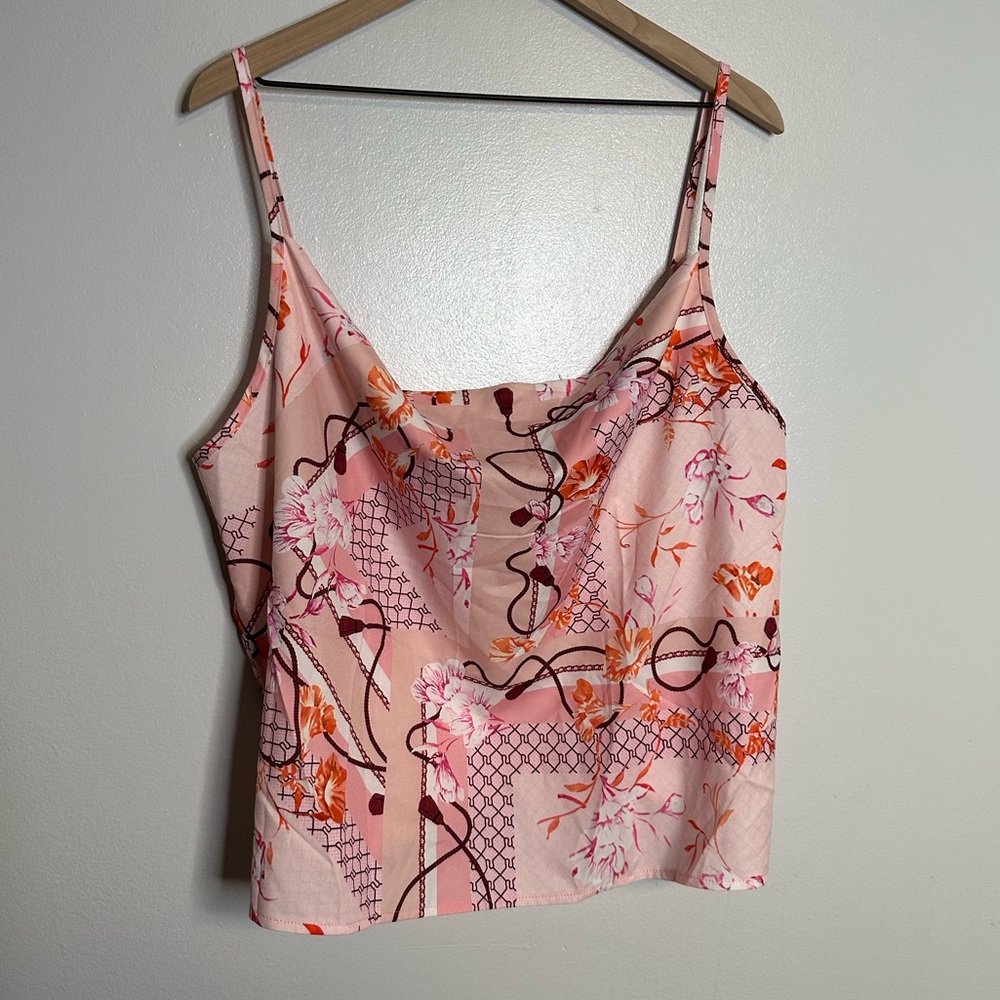 SHEIN Curve Floral Print Tank Top